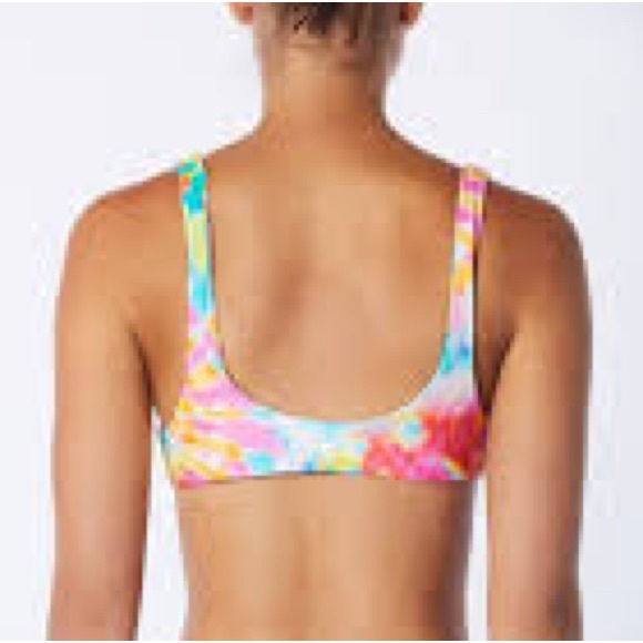 It’s now cool - the 90s crop bikini top in watercolor NWT size large- top only - Picture 5 of 11
